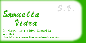samuella vidra business card